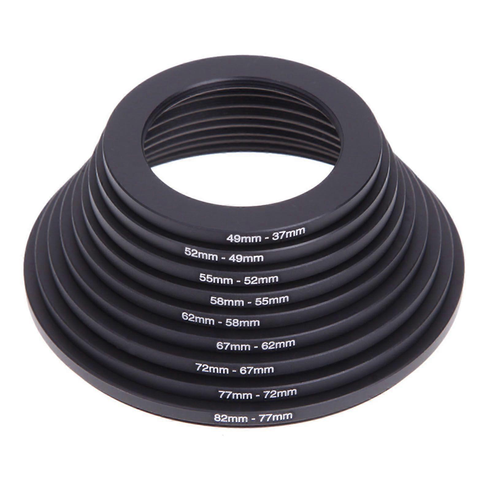 18 Piece Filter Ring Adapter Set All Metal Camera Lens Filter Adapter Ring Set Kit