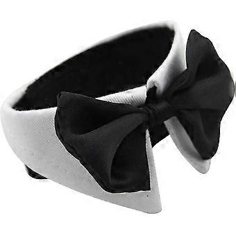 Adjustable Pet Collar with Bow Tie for Large Dogs 55.8-63.5 cm Perfect for Wedding Occasions,zxl