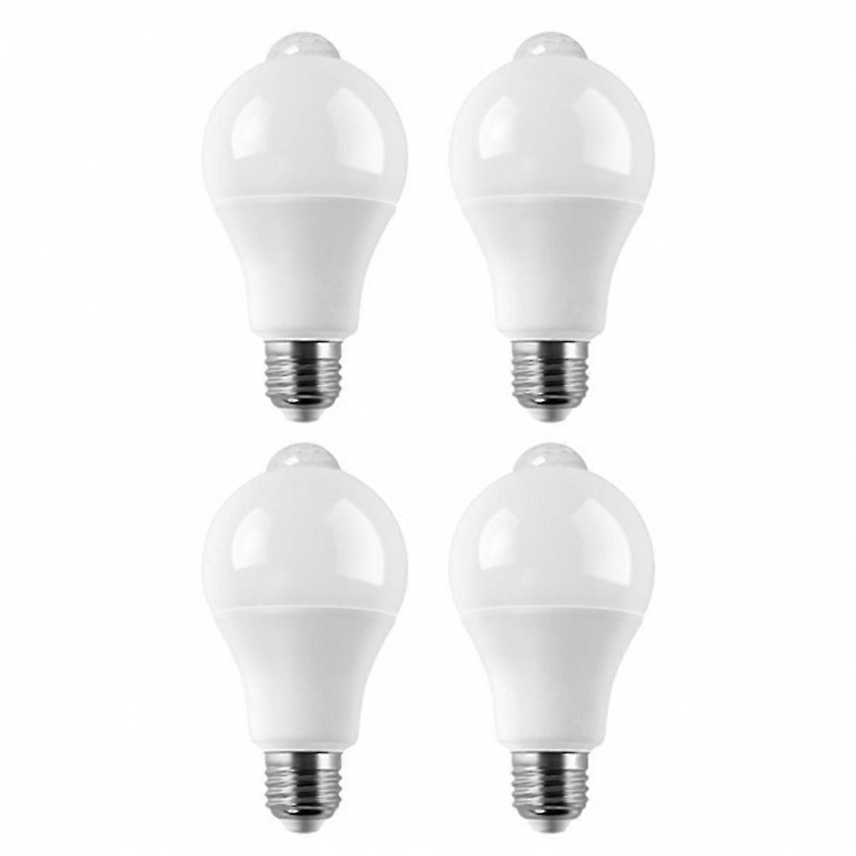 4-Pack E27 LED Motion Sensor Bulb, PIR Sensor Light Bulb
