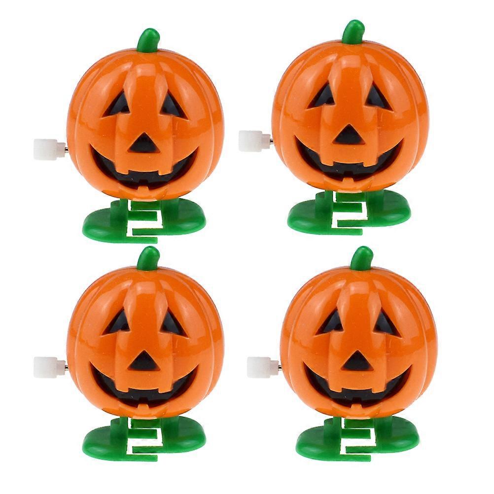 Orange Halloween Pumpkin Toy with Clockwork Function 8Pcs Set