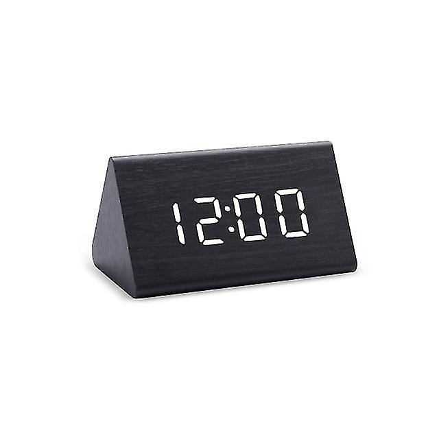 Digital Clock Led Wooden Alarm Clock Table Sound Control Electronic Clocks Desktop Usb/aaa Powered Desperadoes Home Table Decor