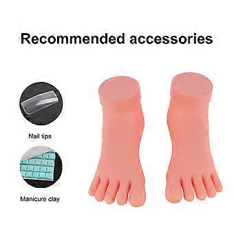 2 sztuk / 1 opakowanie Nail Art Practice Prawa lewa stopa Model Praktyczny Manicure Trening Model Narzędzie Do Ćwiczeń dla Lady Girl