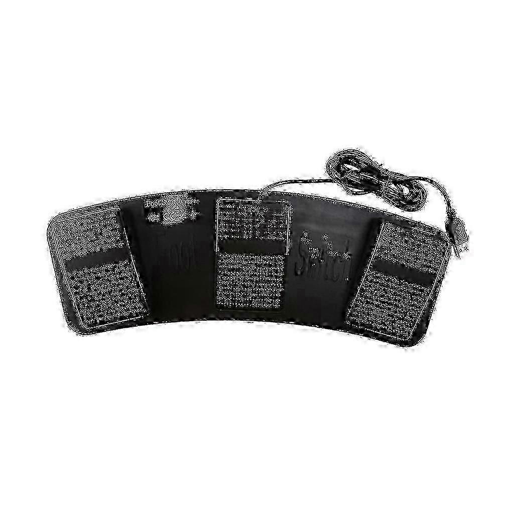 FS3-P USB Three-pedal controller with keyboard and mouse: simulate any keyboard key.