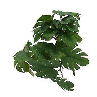 Resin Base Stability Terrarium Decorations, Realistic Plastic Turtle Leaf Rattan For Easy To Clean Reptile Habitats, Branches Bendable For
