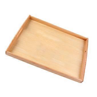 1pc Kid Wood Tray Plateau d’artisanat utile Plateau de rangement durable avec poignée pour l’activité