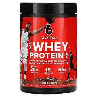 SIXSTAR, 100% Whey Protein Plus, Triple Chocolate, 1.82 lbs (826 g)