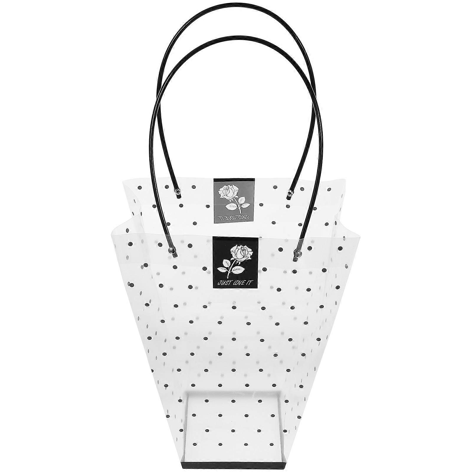 Transparent Flower Packaging Bag with Handle for Packaging