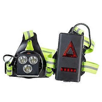 Running Light Lamp, USB oplaadbare Led Borst Licht Draagbare Waterdichte Backlight Zaklamp 3 Modi Voor Hardlopers