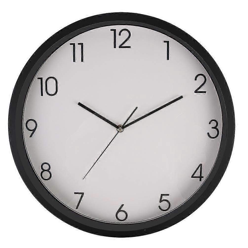 Basics Number Wall Clock, Black, 12-Inch