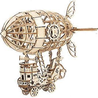 3D Puzzle for Adults Wooden Assembly 3D Puzzle Craft DIY Model Kit to Build Creative Gifts for Kids (Airship)