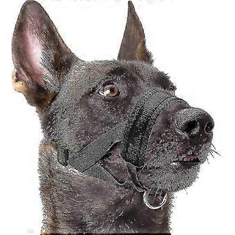 Nylon Soft Dog Muzzle, Anti-bit, Anti-bark, Anti-chew, Adjustable Ring (xl, Black) d23