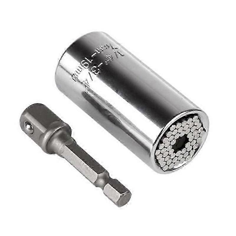 2 Pcs Universal Socket, Socket Wrench Set Grip 7-19mm