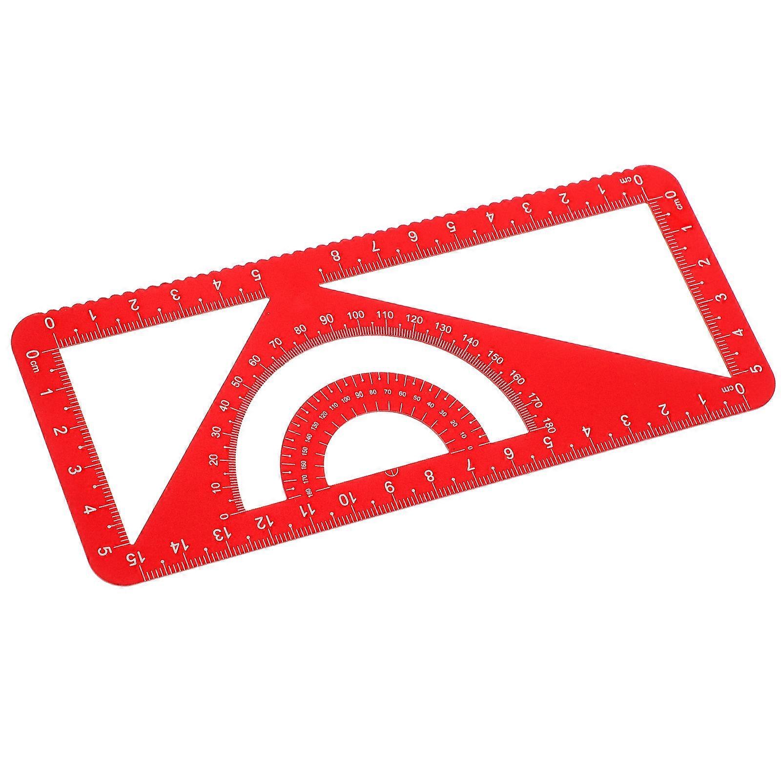 Ruler Set Drawing Measurement Geometry Triangle Straightedge Protractor