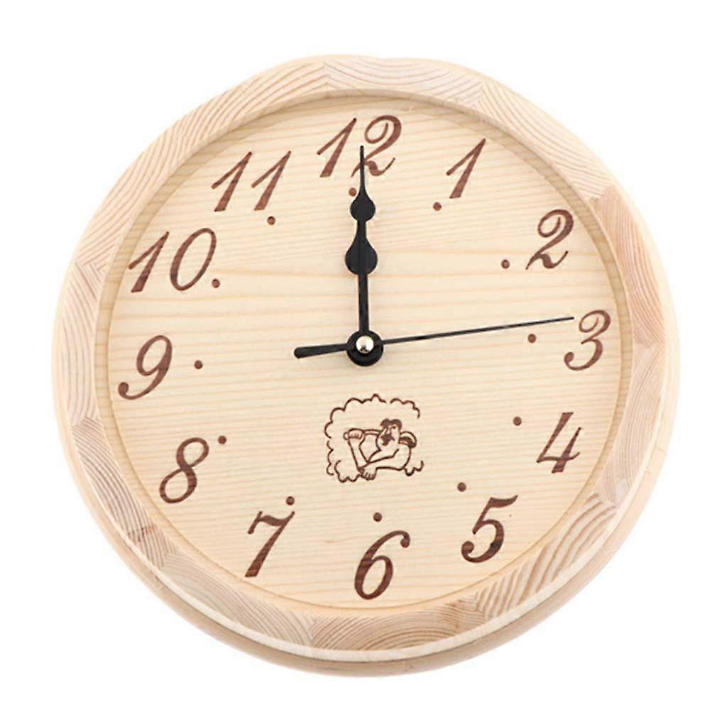 Moistureproof Wooden Sauna Timer Clock with EasyRead Dial, Wall Mounted Decorative Design