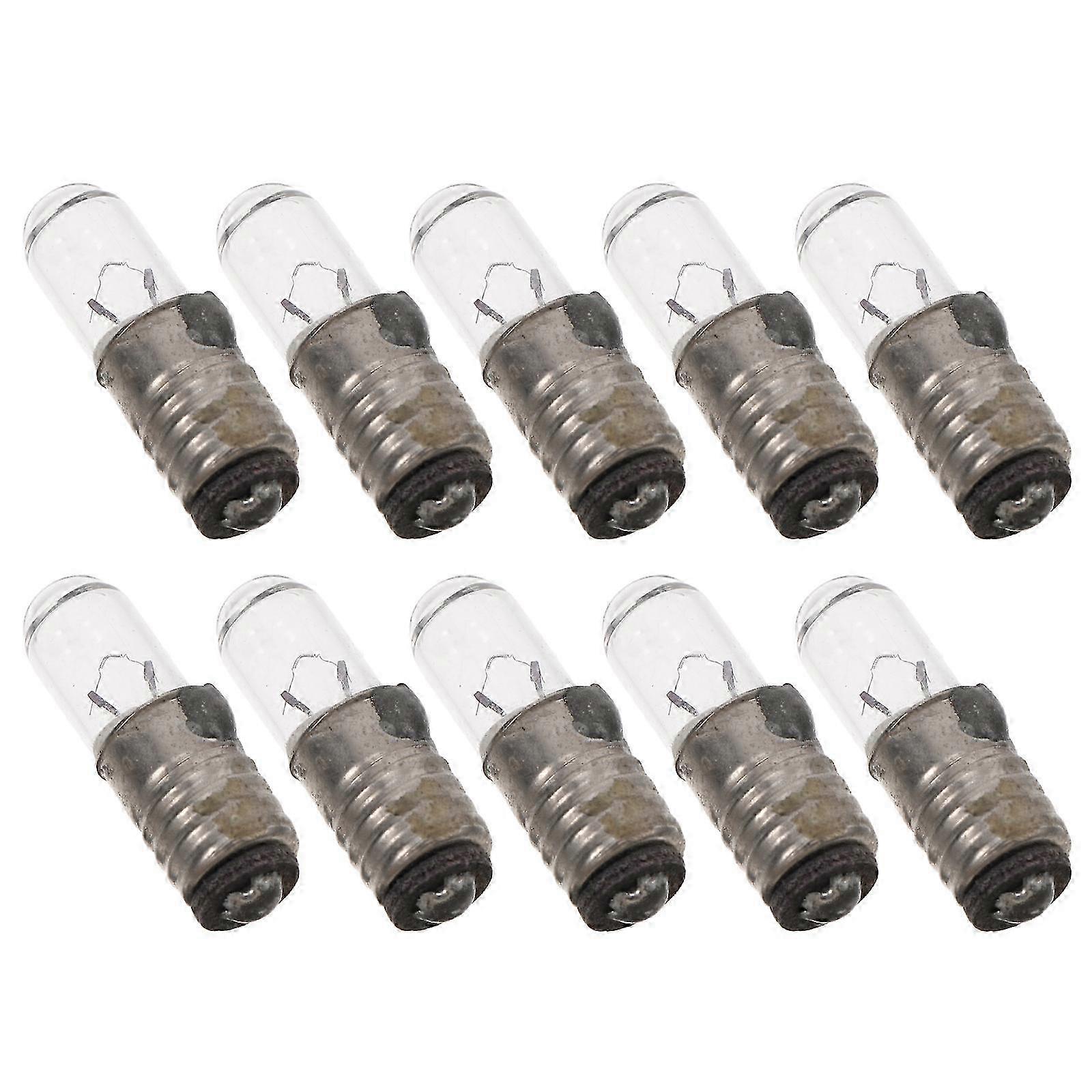 Tiny Mini Light Bulbs Screw Base 10Pcs for Microscope and DIY Physics Experiments