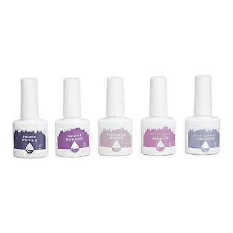 15pcs Nail Base Coat Colla 8ml Professionale Temperato Cristallo Placcatura Manicure Base Coat Kit per Salone di Bellezza