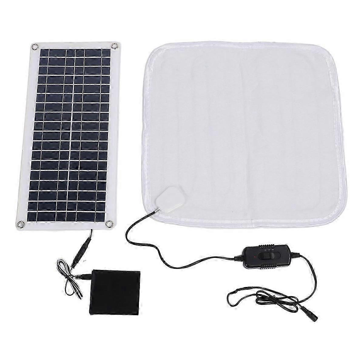 Solar powered 12V 50W heating pad for winter use