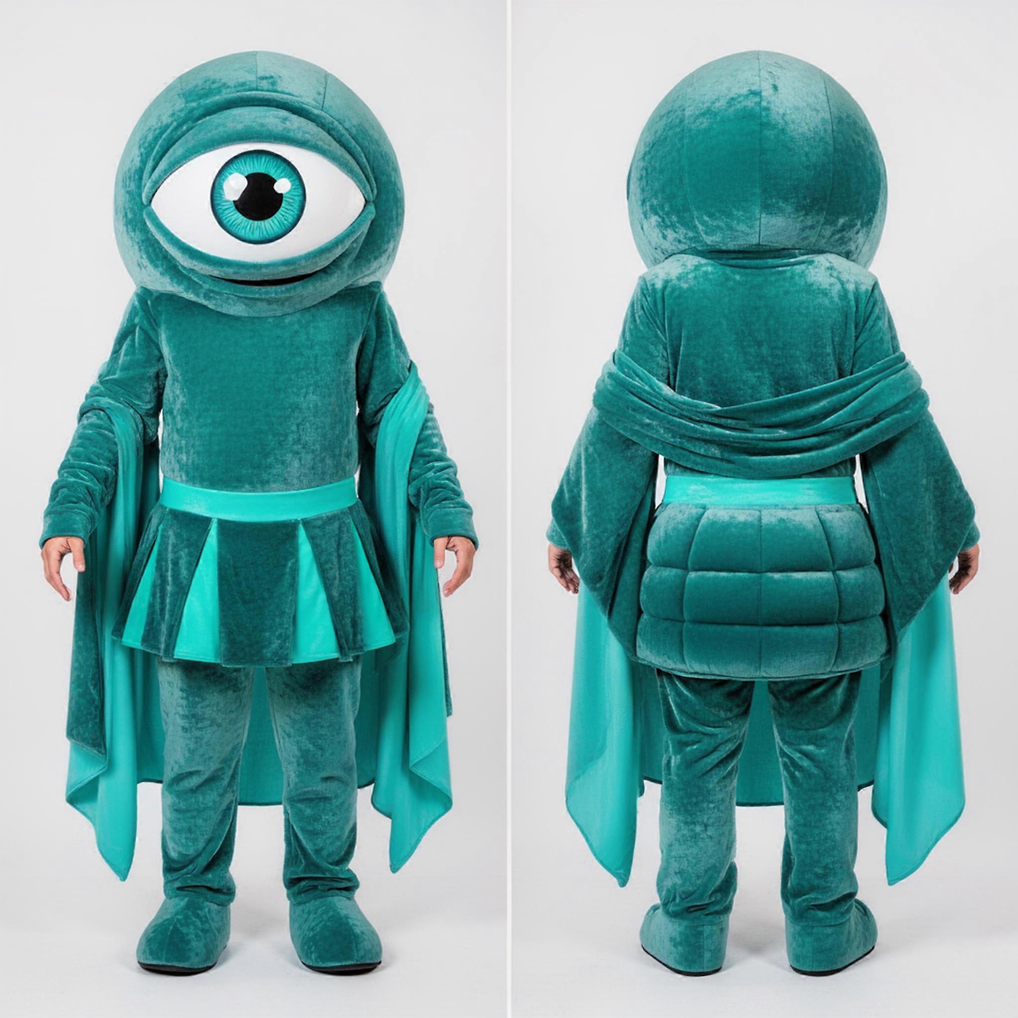 MASTICOT Teal Cartoonish Cyclops Mascot