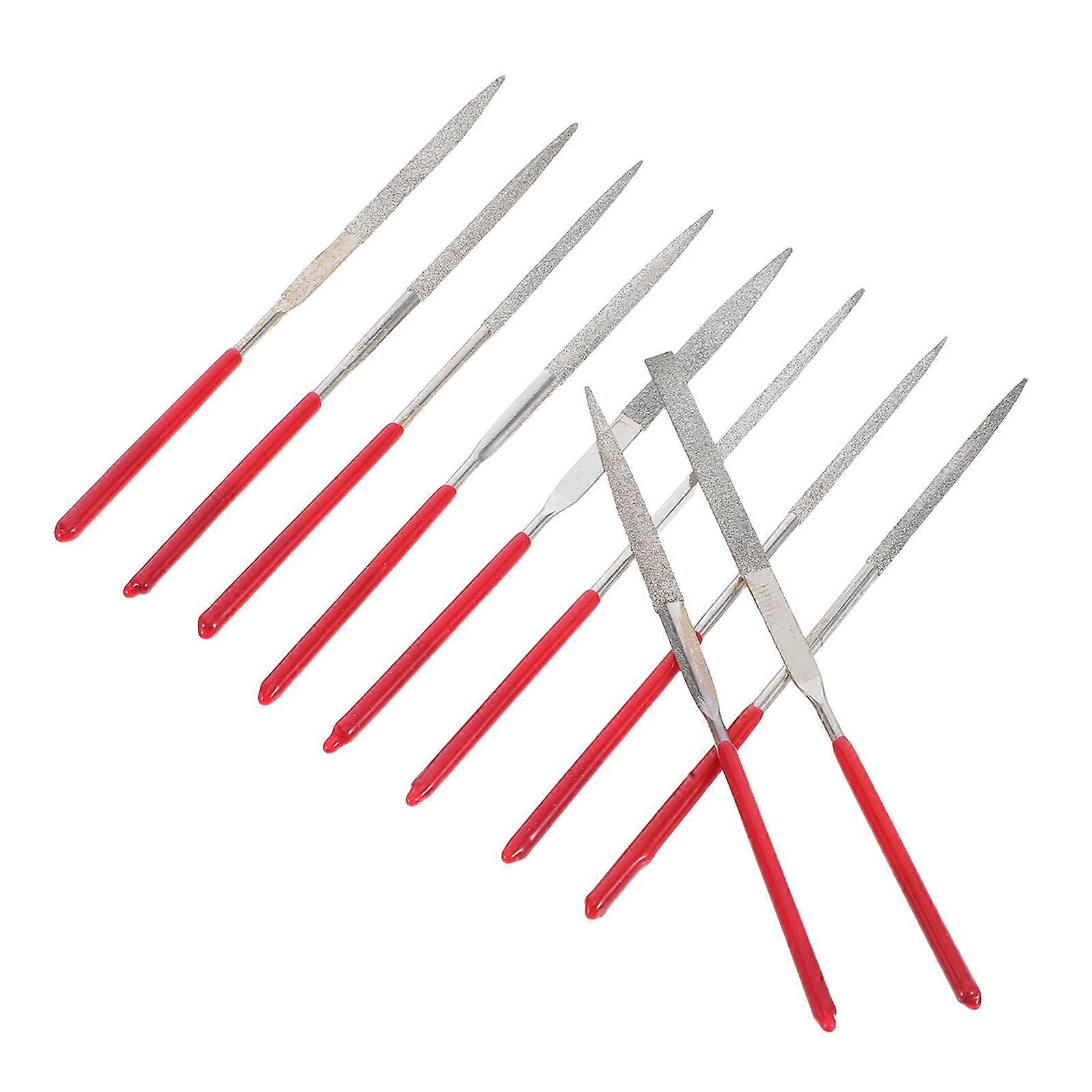 Mini Diamond Needle File Set for Fine Metalwork 10Pcs Hand Tools