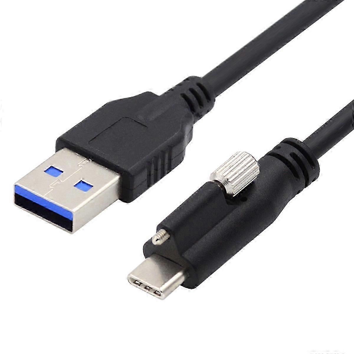 2m Screw-Lock USB-A to Type-C Data Cable