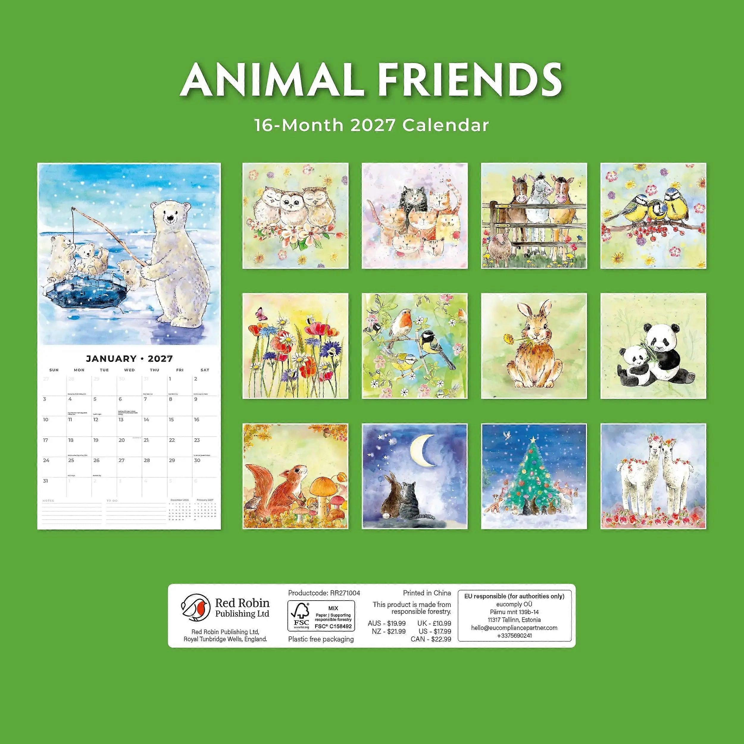 Animal Friends Calendar 2027
