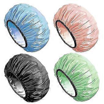 Douchemuts. Set van 4 grote douchemutsen voor vrouwen met lang haar. Premium zacht zijdeachtig satijn, x, C