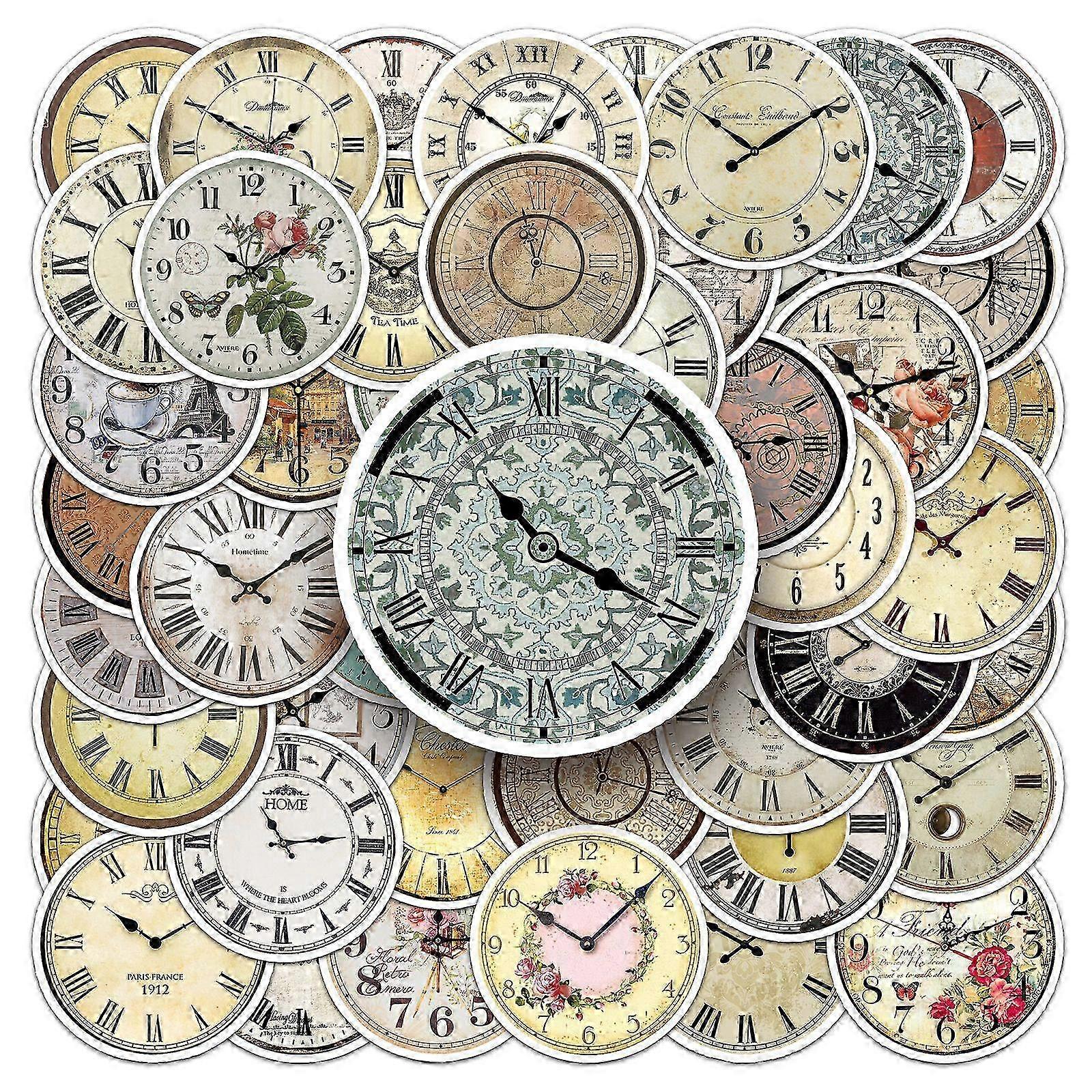50 Unique Vintage Clock Decals