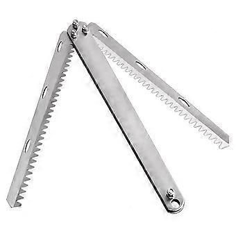 Stainless Steel Fold Weed Razor Aquatic Plants Cutter Removing Water Grass Fishing Accessories Tool Gear Lanyard Serrated Blade