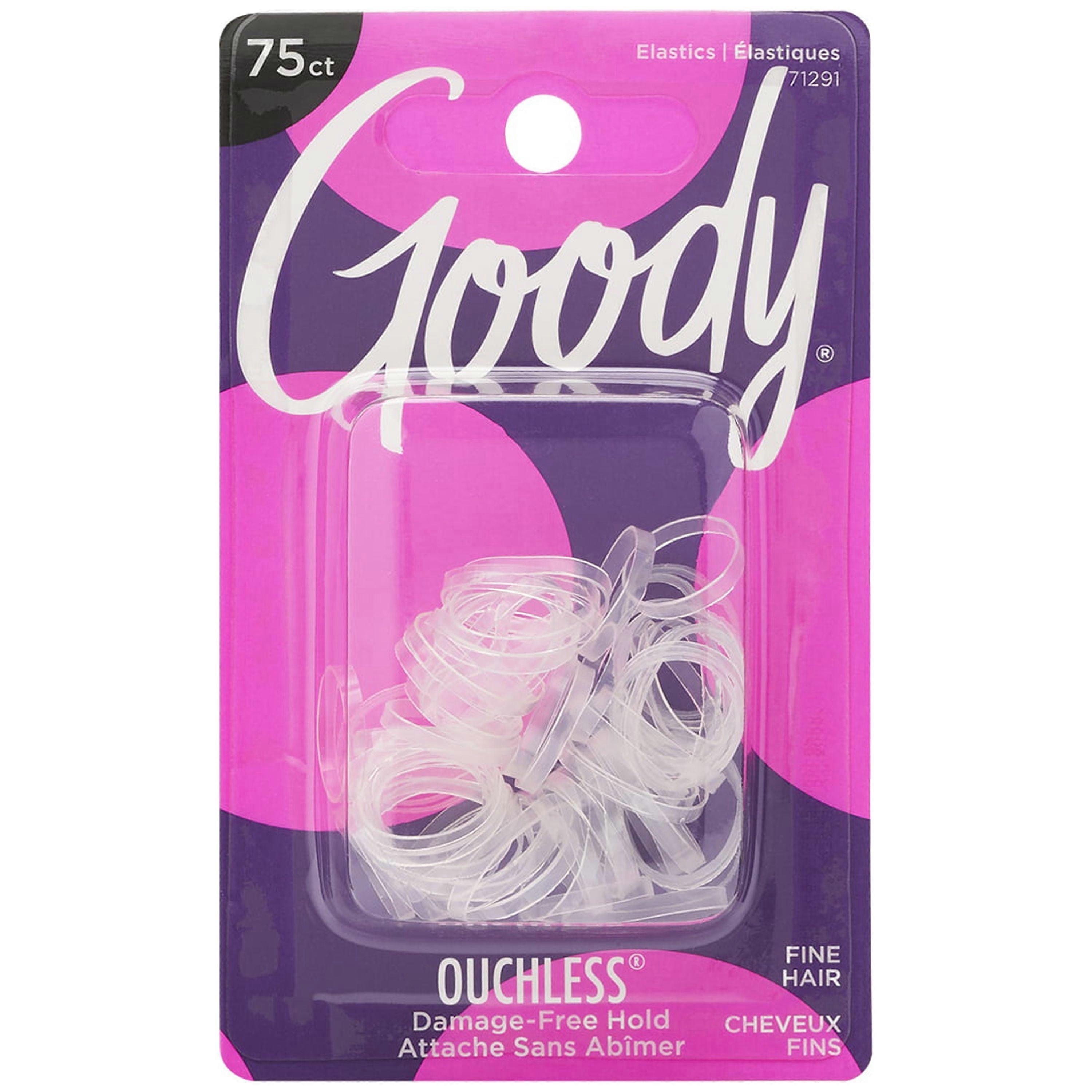 Goody Ouchless Clear Hair Elastics No Metal 75 ct