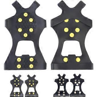 Ice Cleats for Shoes and Boots,Snow Shoe Spikes Crampons with 10 Steel Studs,Ice Grippers Traction,Anti-Slip Grips and Spikes for for Climbing, Hiking