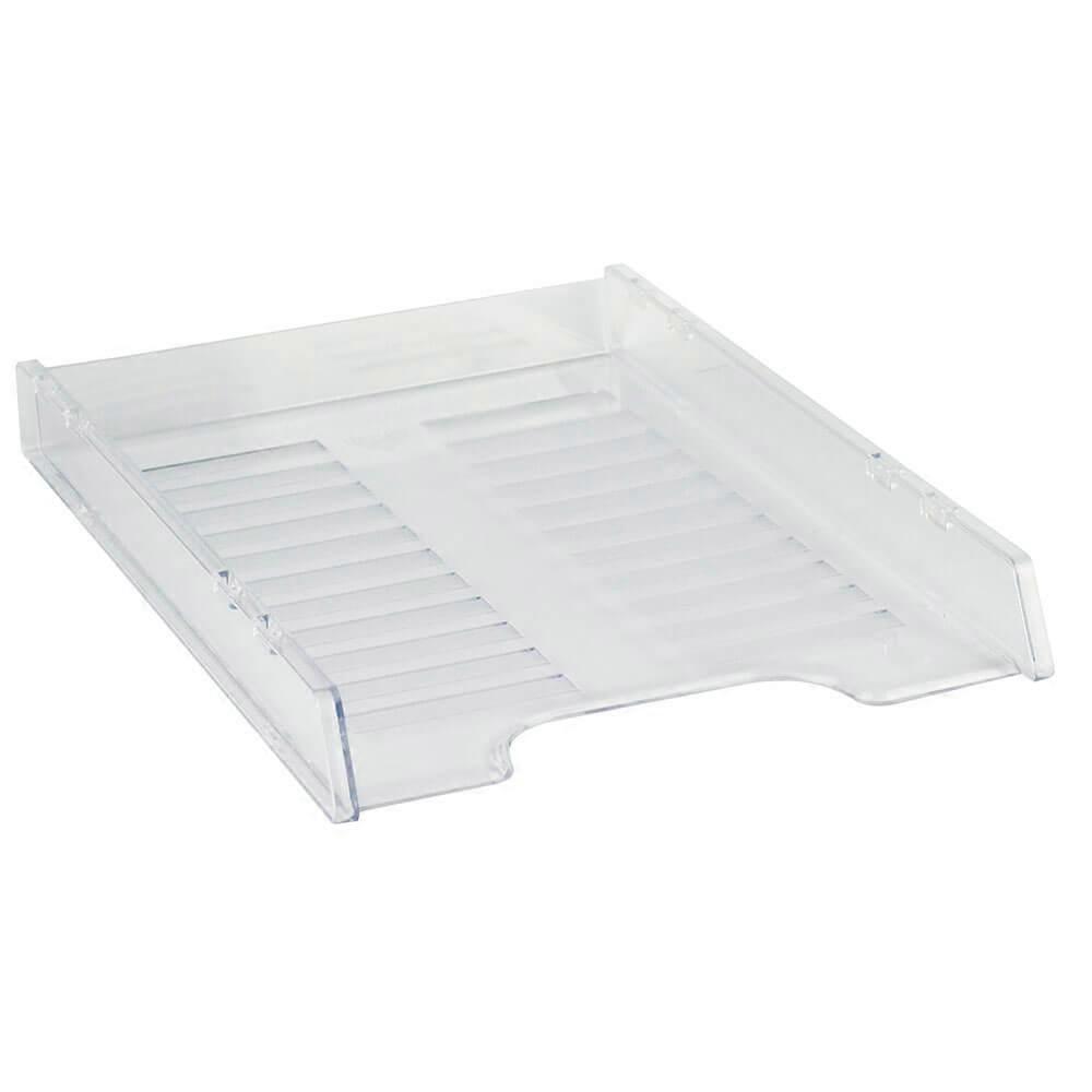 CLEAR Italplast Slimline Multifit Document Tray A4 Solid Base Extra Flexibility