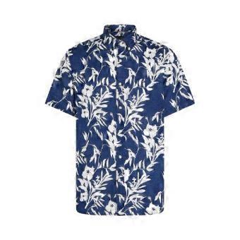 Tommy Hilfiger Mens Tropical Floral Regular Short-Sleeved Shirt