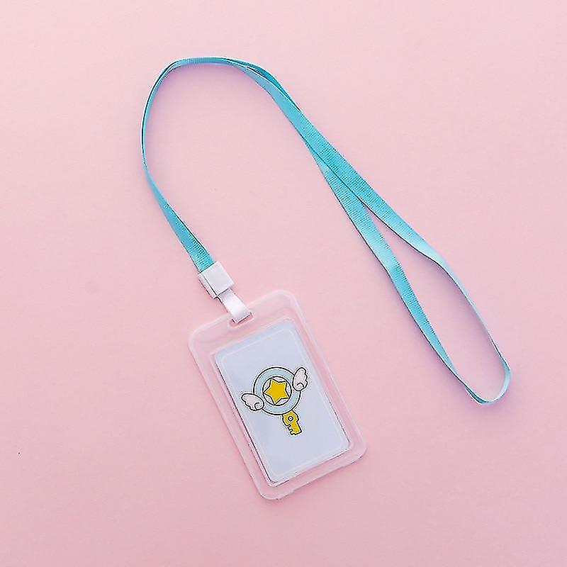 Cute Cartoon Fruit Lanyard Transparent Badge Bus Card Holder
