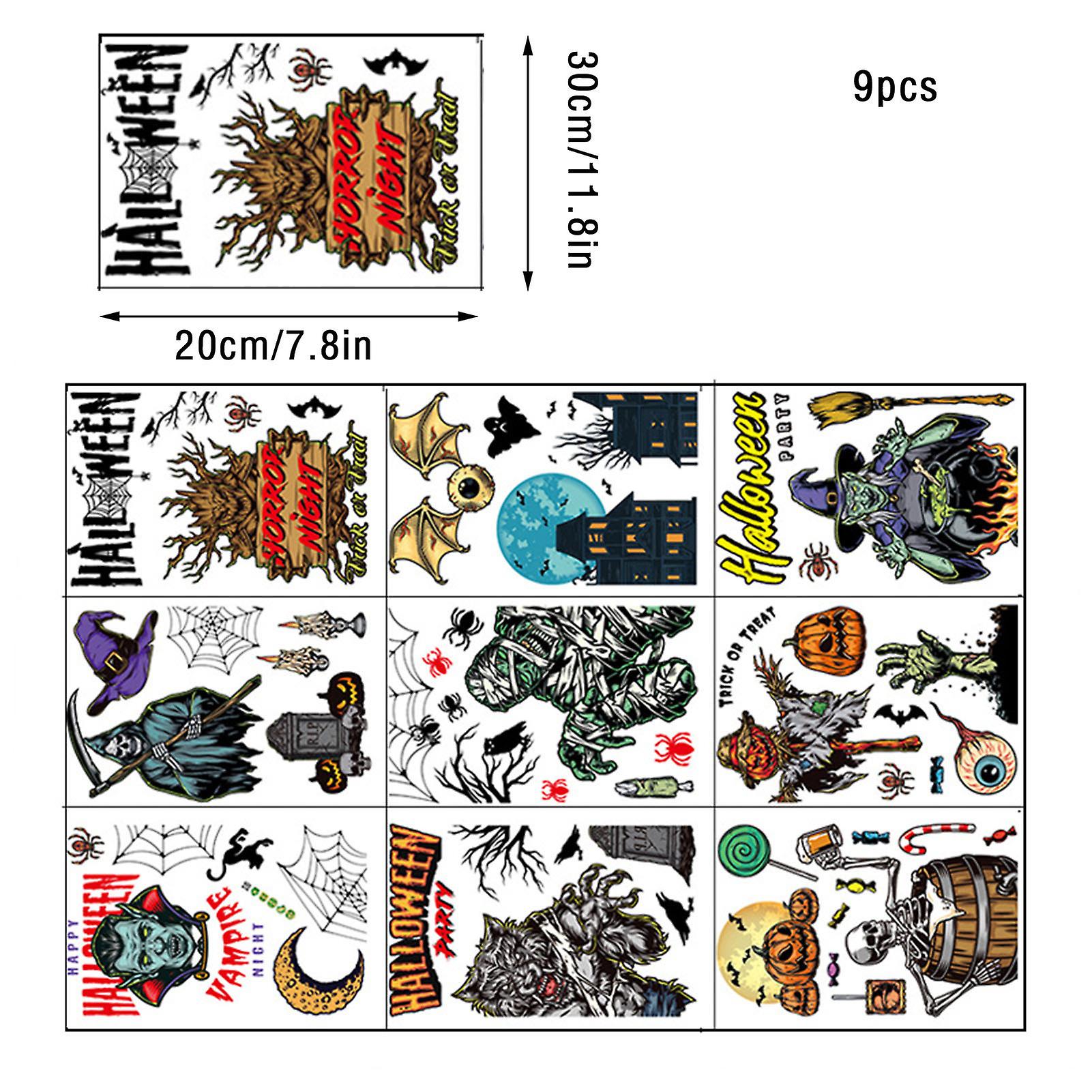 Halloween Electrostatic Window Sticker Party Decor Double Side Glass Sticker