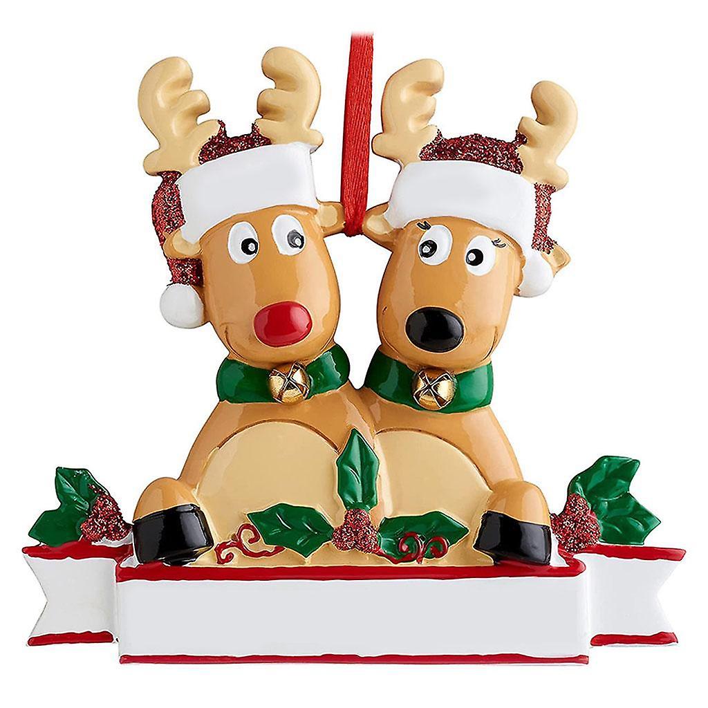 2 Reindeers Christmas Tree Ornaments