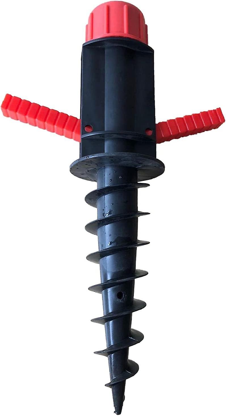 Beach Umbrella Stand, Beach Umbrella Stand, Ground Stake, Screw-On Stand with Handles, Strong Wind