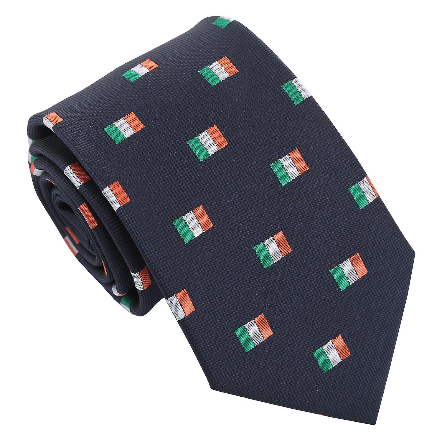 Navy Irish Flag Tie
