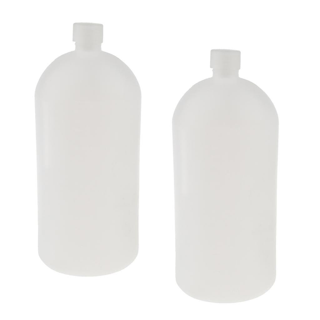 2Pcs 2000ml Plastic Lab Reagent Bottle Narrow Mouth Sample Sealling Bottle