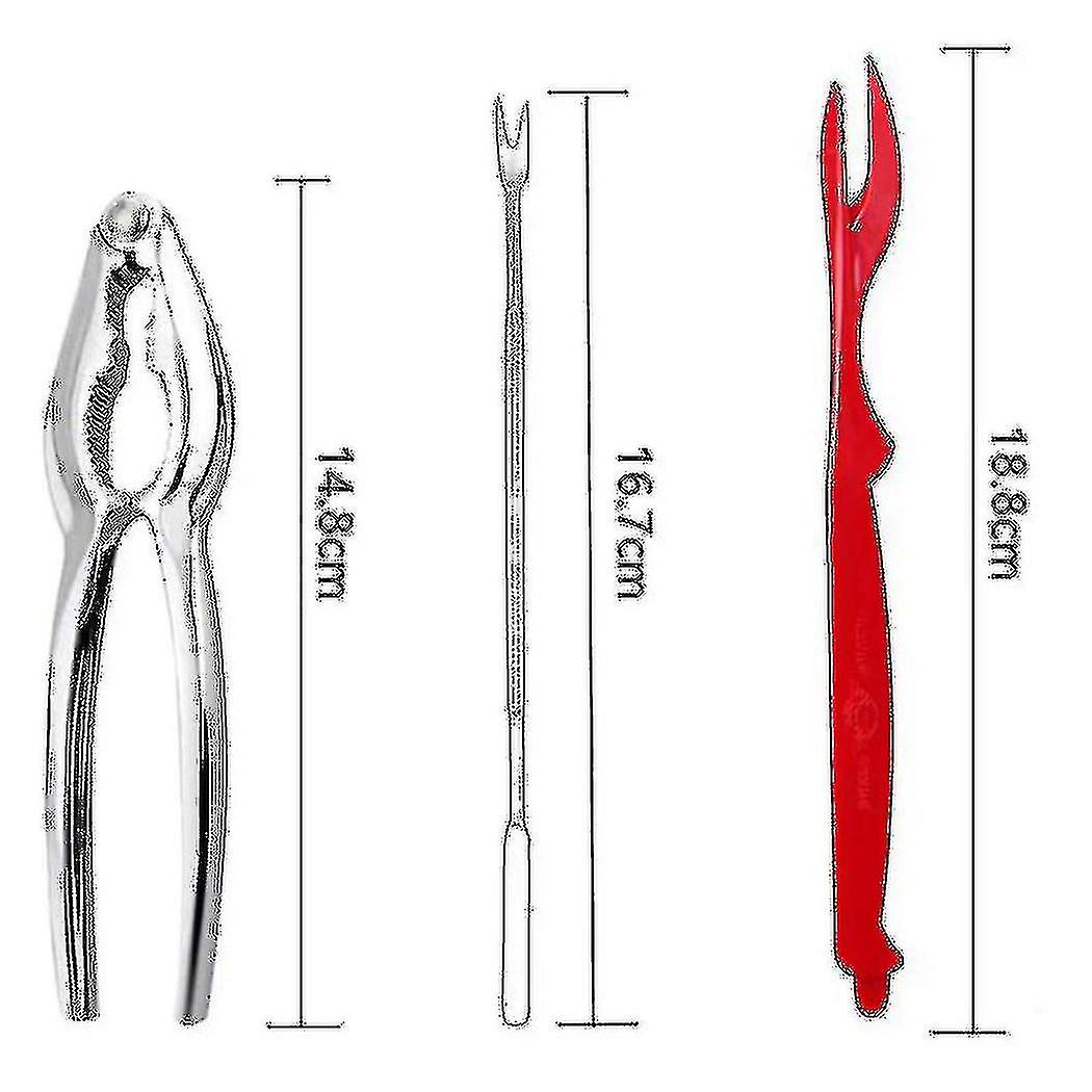 مجموعة أدوات المأكولات البحرية 2 سلطعون كليب 2 بلاستيك بيك 4 شوك ستانلس ستيل 8 قطع