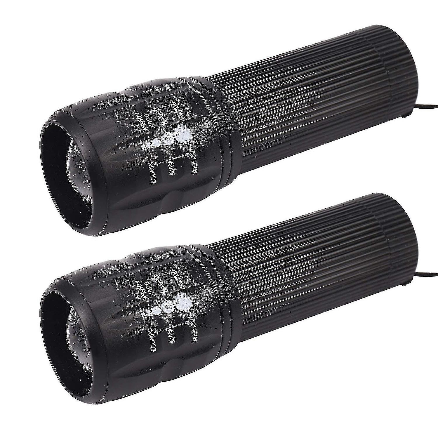 Compatible With2x Led Flashlight 18650/aaa Battery Led Torch High Power Rechargeable