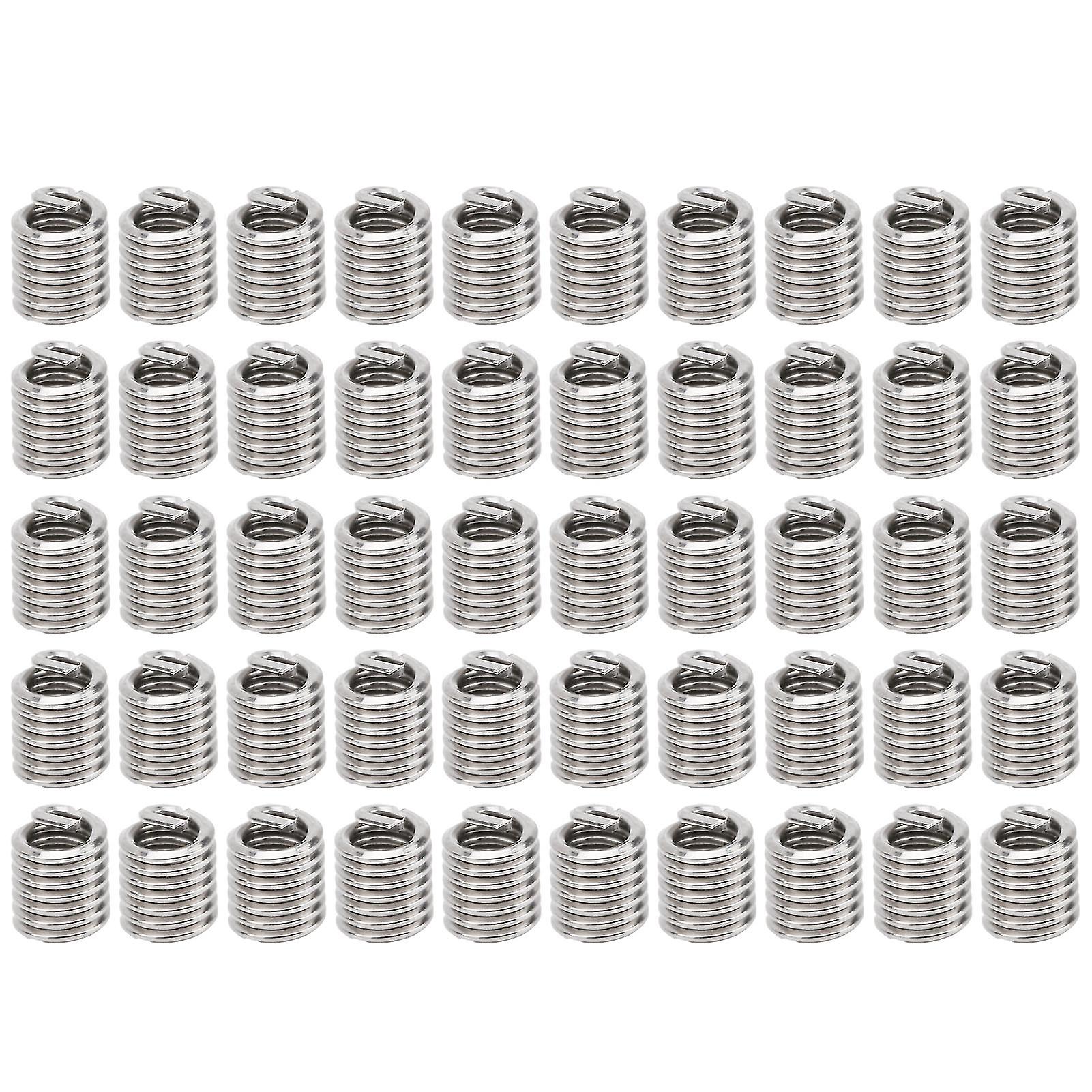 50Pcs Wire Thread Insert Screw Brace Bushing Repairing Protection Set American Units 4‑402D