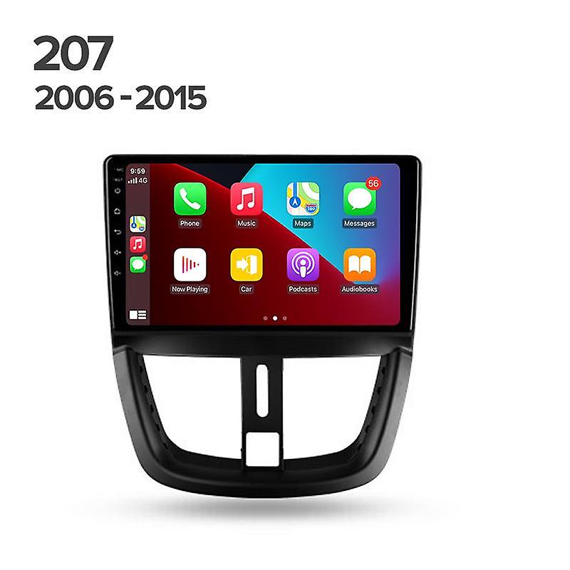 Car Radio Navigation GPS Carplay For Peugeot 207 2006 - 2015 Android Multimedia Video Player Stereo