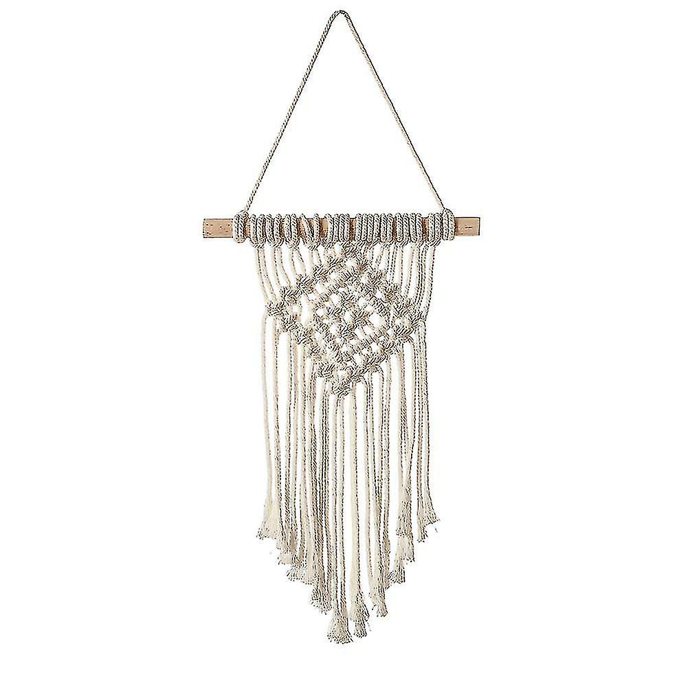 Macrame Wall Hanging With Cotton Rope Bohemian Hand Woven Tapestry Geometric Art Beautiful Home Decor Hy