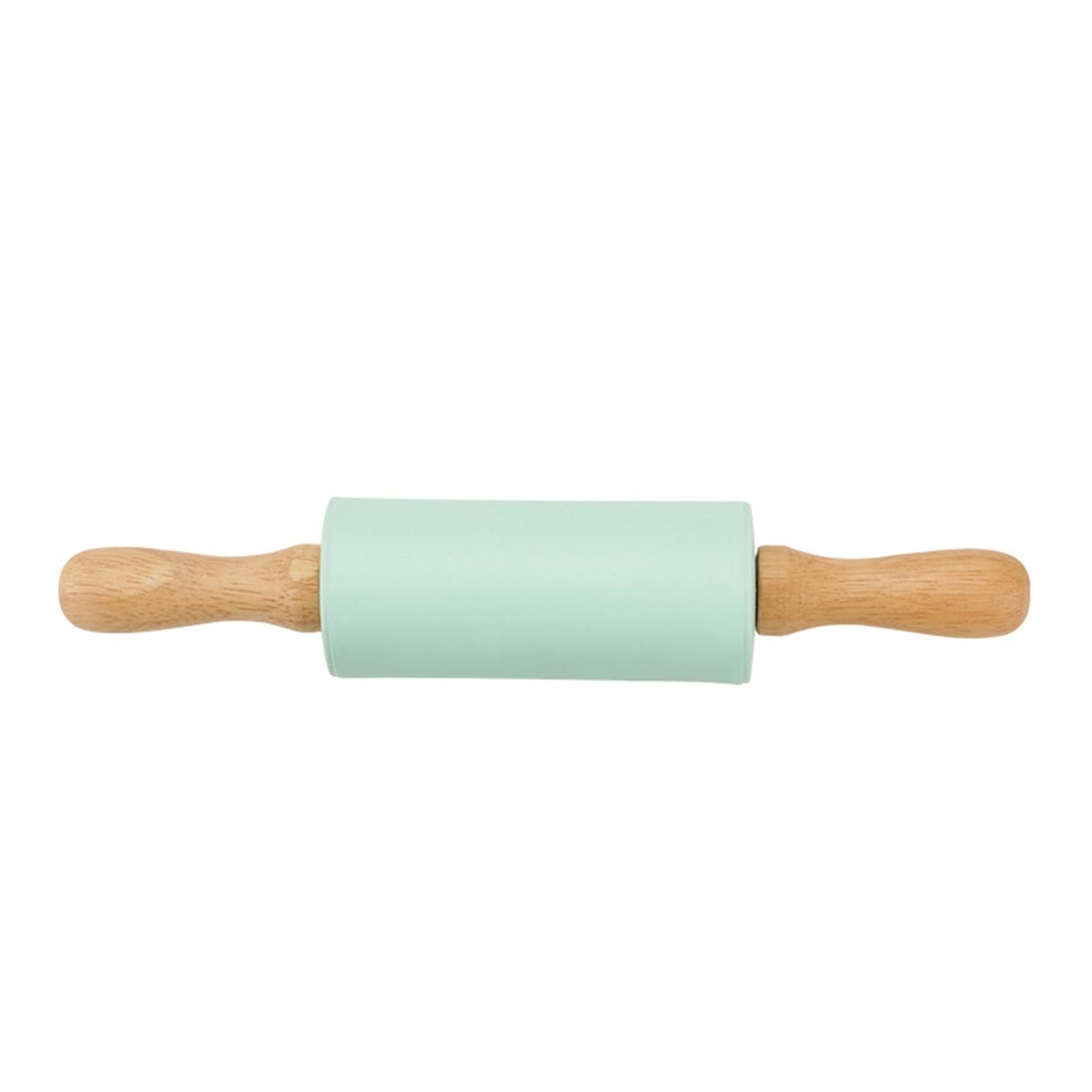 Renikh Labor-saving Rolling Pin Ergonomics Handle Silicone Dumpling Making Dough Roller Baking Acces
