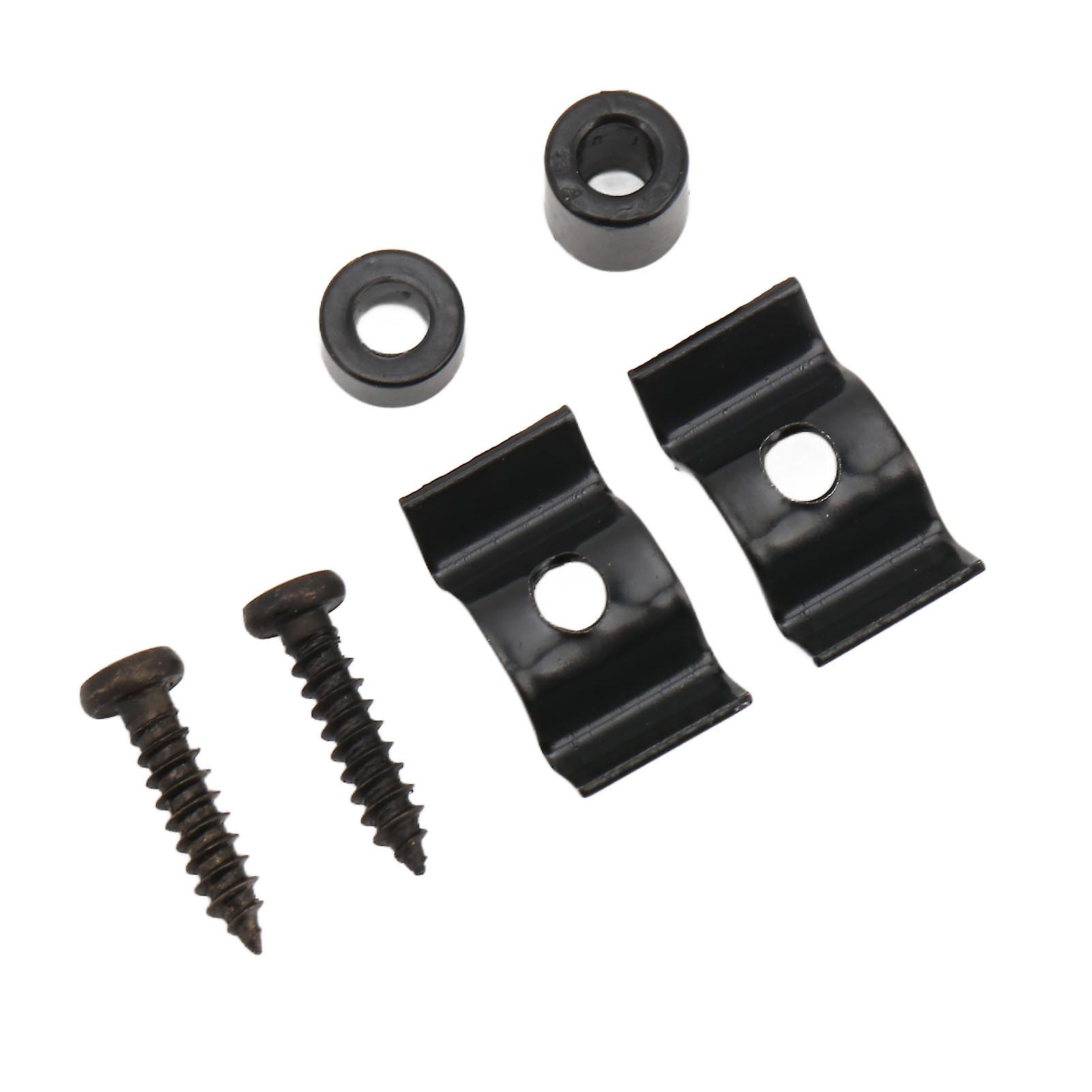 2PCS Guitar String Retainer Iron Compact Burr Free Guitar String Retainer Guide for Replacement Black 