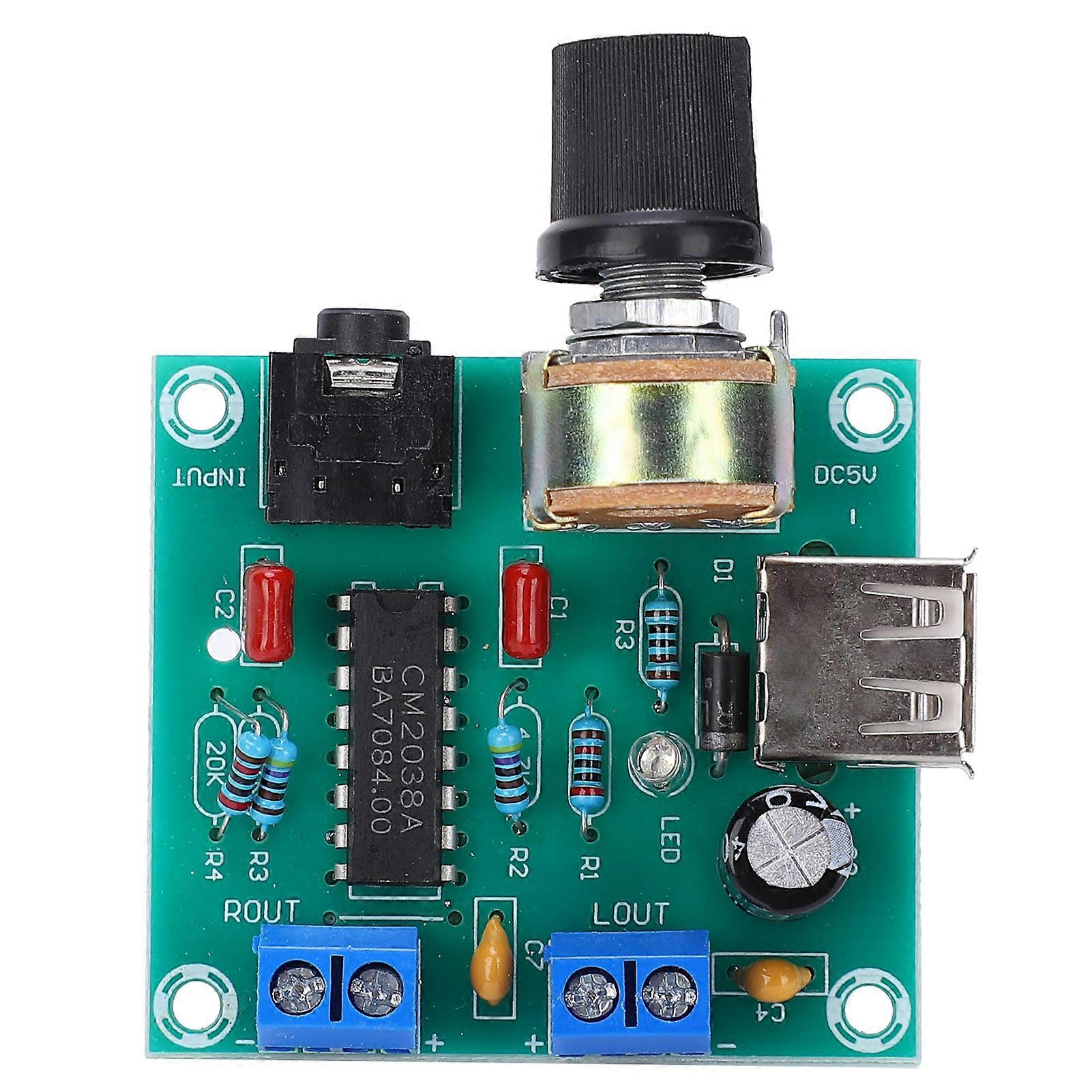 Amplifier Board Module USB Built-in Overheating Protection Circuit PM CM2038 DC 2-6V