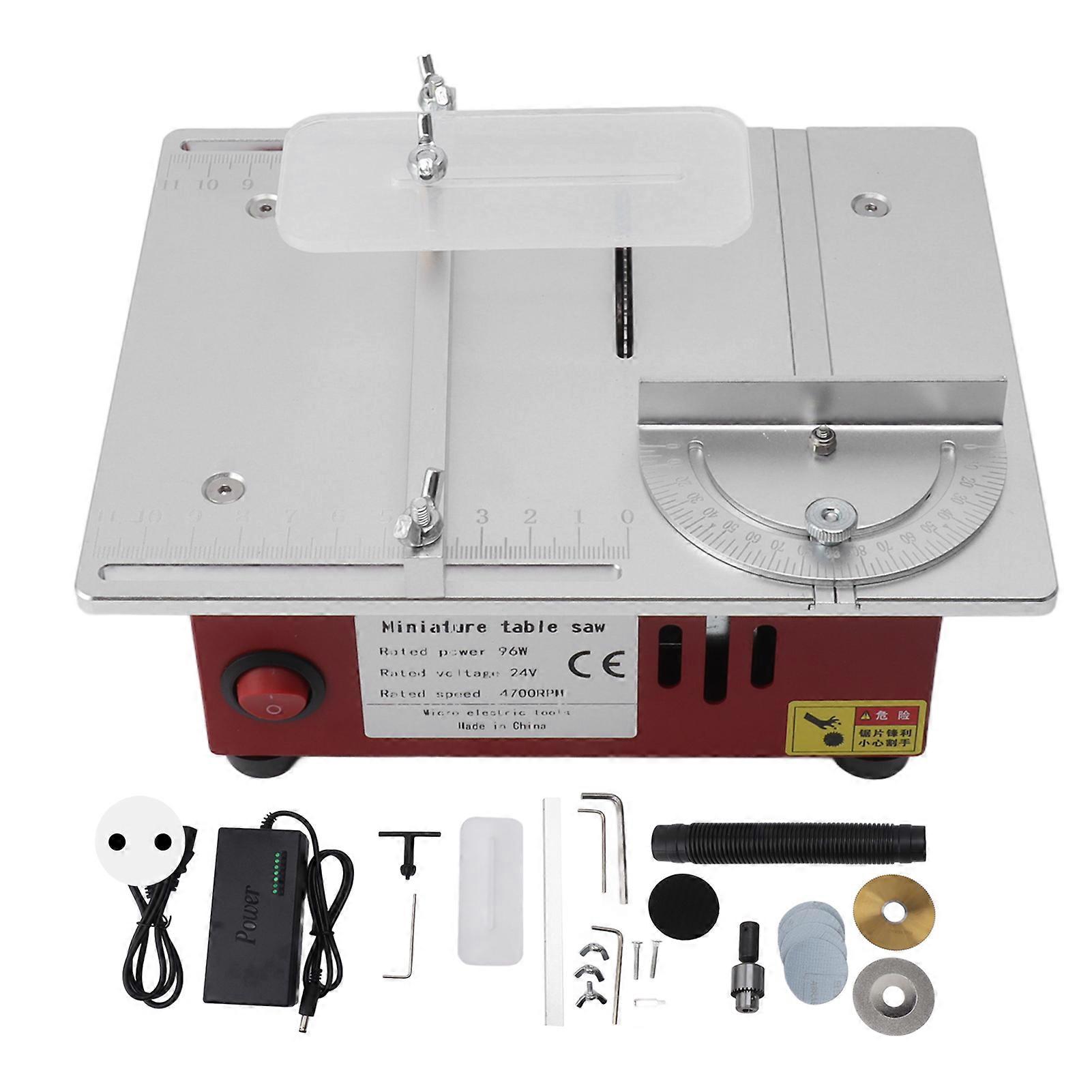 96W Multifunctional Table Saws Woodworking Desktop Cutting Tool Mini Household Table Saw for DIY Handmade Crafts