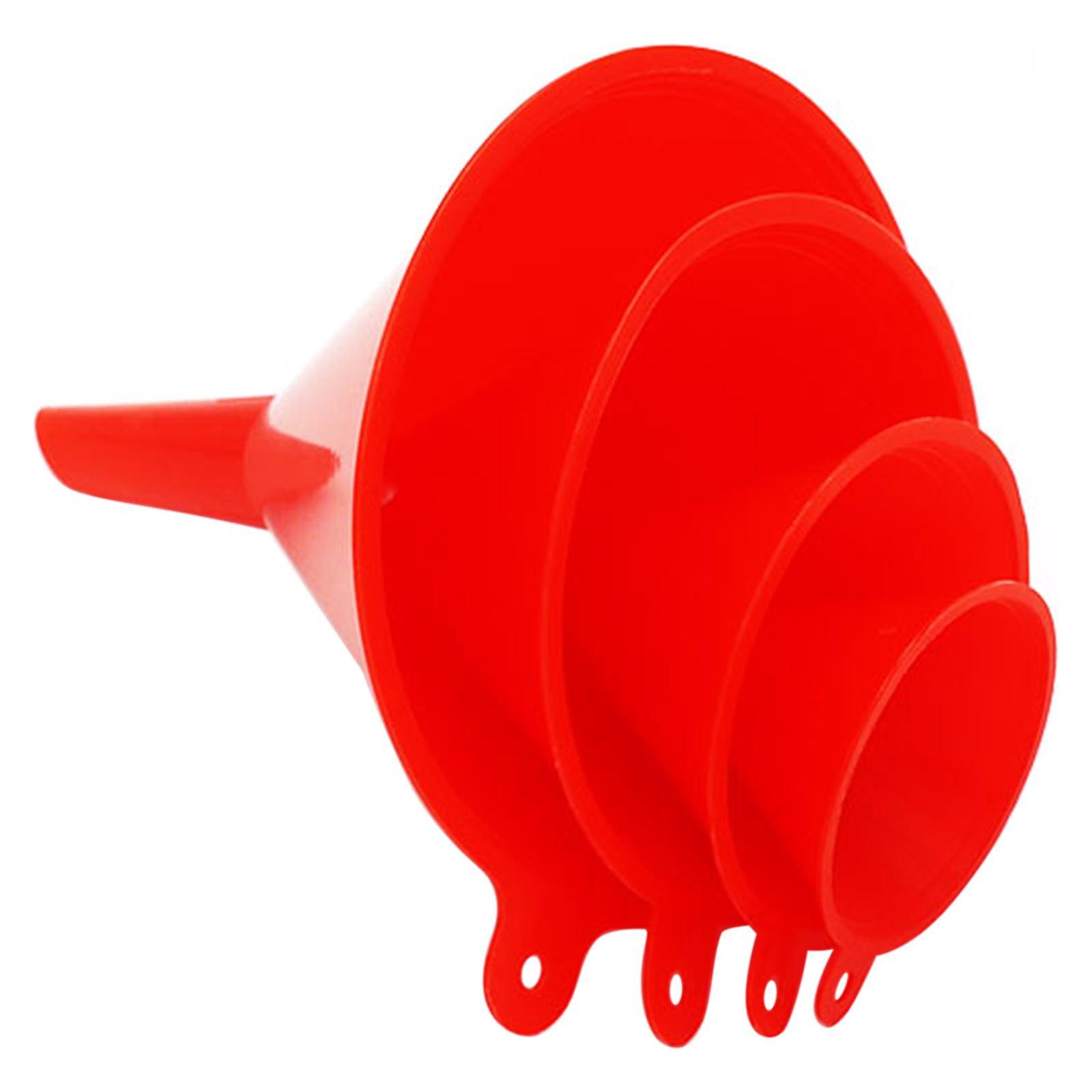 Automotive Funnels Portable Red for Cooking Use Filling Bottles Gas