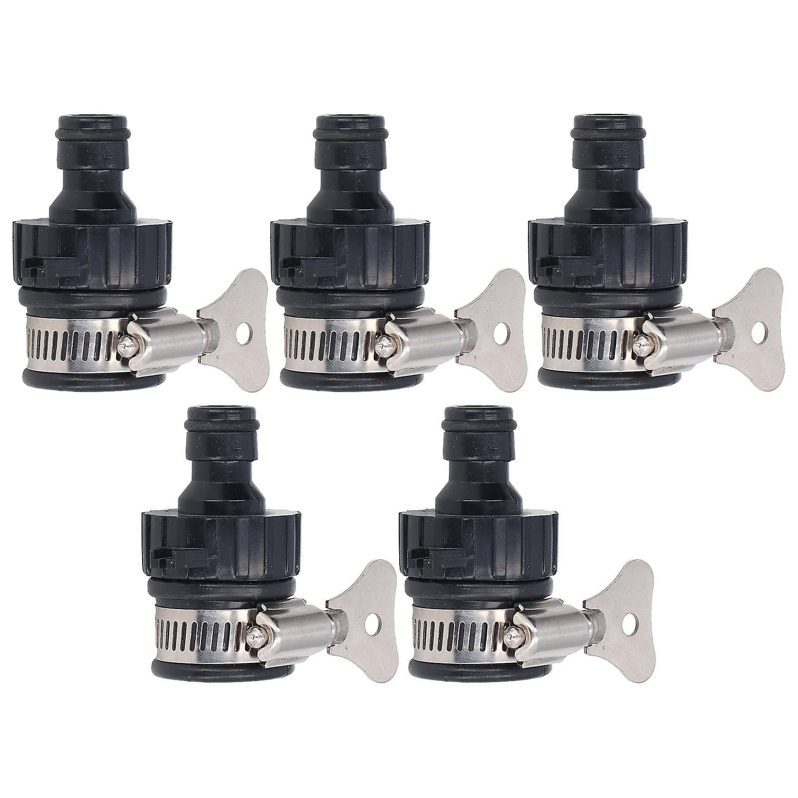 5Pcs Faucet Tap Connector Adapter Mixer Clamp Universal Garden Kitchen Hose Pipe Fit 14‑24mm
