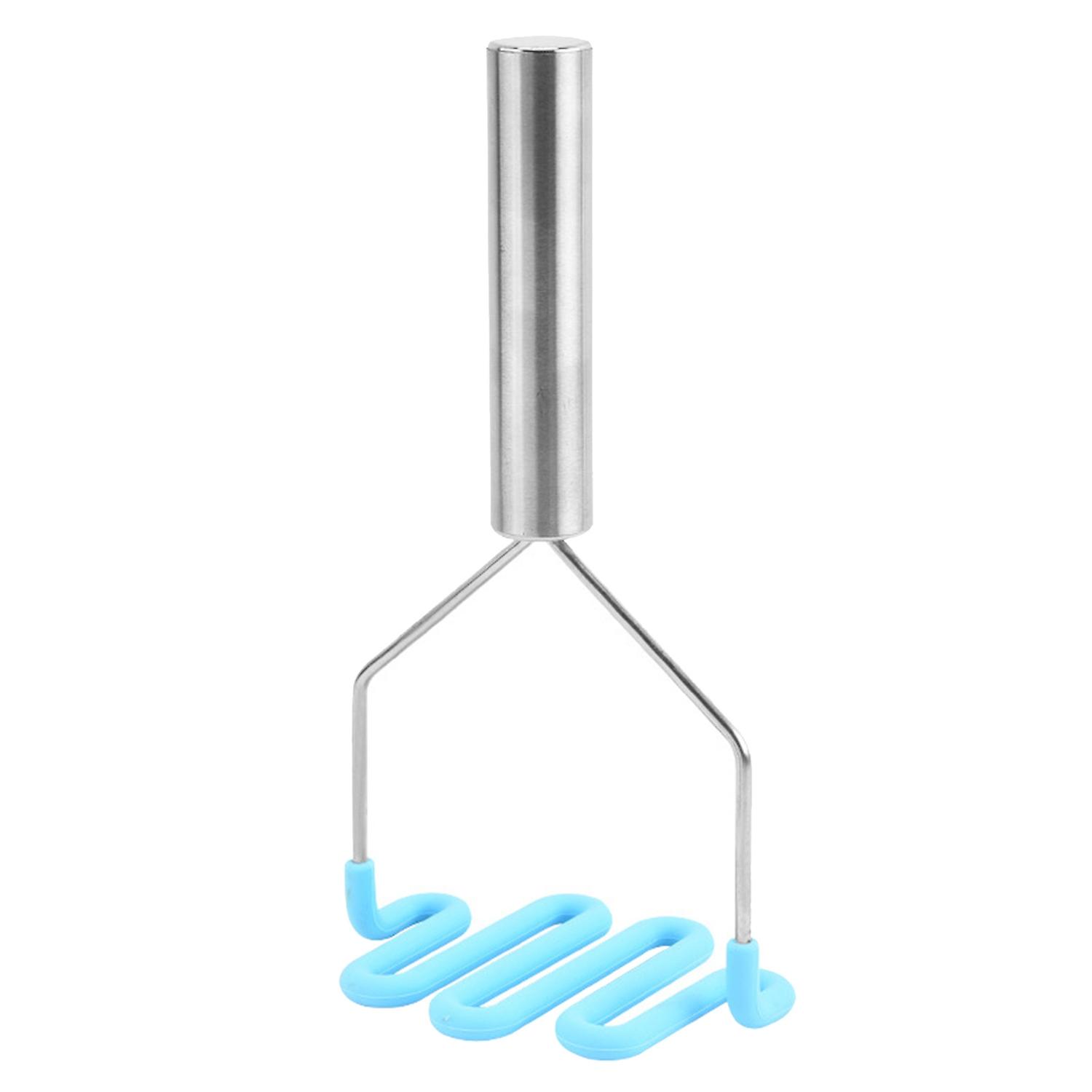 Non-Scratch Silicone Potato Masher with Handle Rustproof Polished Surface Hand-held Fruit Potato